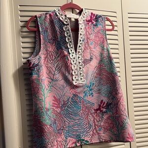 Pappagallo Pink and Blue Sleeveless Top